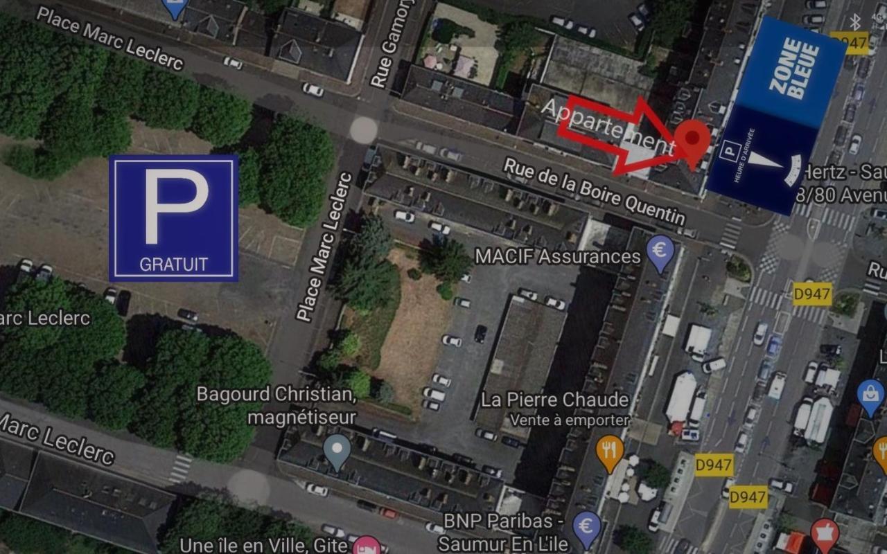 Appartement 1-6 Pers Situe Entre Les Ponts Saumur Exteriör bild